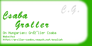 csaba groller business card